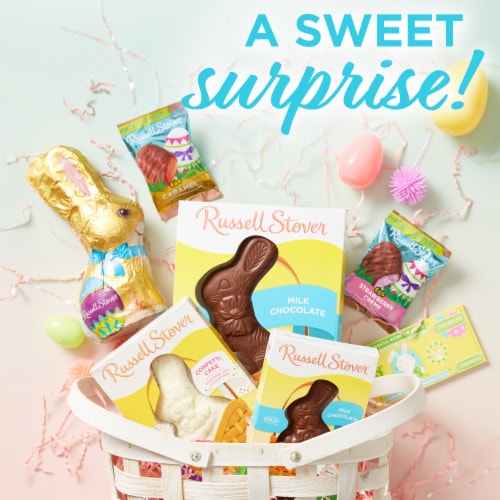 RUSSELL STOVER Easter Strawberry Crème Milk Chocolate Candy Easter Egg Perspective: right