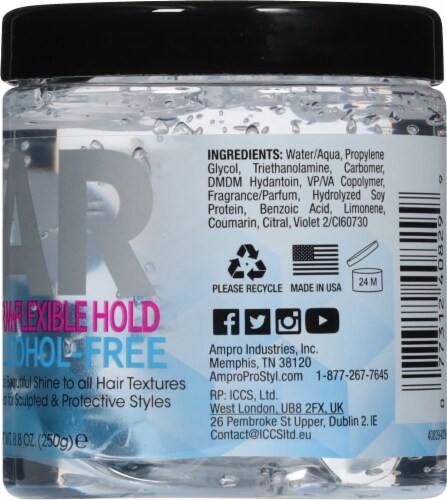 Ampro Pro Styl®'s Clear Ice® Alcohol-Free Firm Flexible Hold Gel Perspective: right