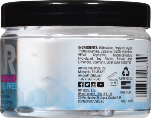Ampro Pro Style Clear Ice Alcohol-Free Firm Flexible Hold Protein Styling Gel Perspective: right