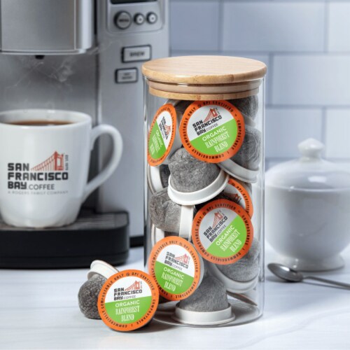 San Francisco Bay Organic Rainforest Blend Coffee OneCups Perspective: right