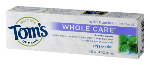 Tom's of Maine Whole Care Peppermint Toothpaste Perspective: right