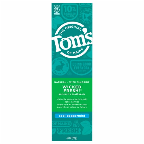 Tom's of Maine Wicked Fresh! Natural Toothpaste With Fluoride Cool Peppermint Perspective: right
