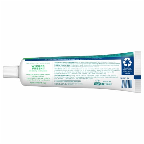 Tom's of Maine Wicked Fresh! Natural Toothpaste With Fluoride Spearmint Ice Perspective: right