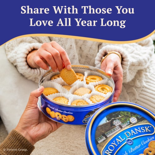 Royal Dansk Danish Butter Cookie Selection, Assortment of Original Butter Cookies Perspective: right