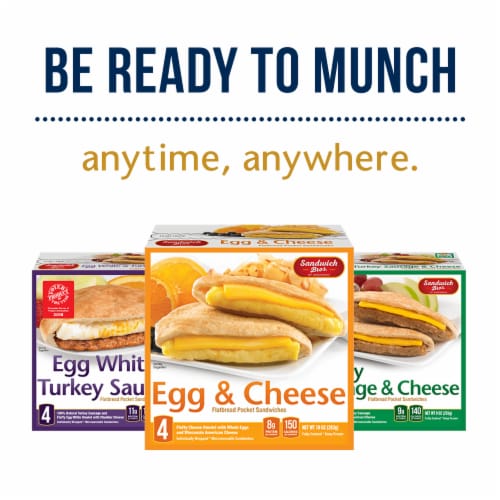 Sandwich Bros Angus Beef Patty Cheeseburger Pita Pocket Sandwiches Frozen Meal Perspective: right