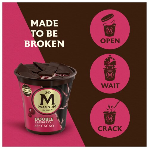 Magnum® Dark Chocolate Raspberry Ice Cream Perspective: right