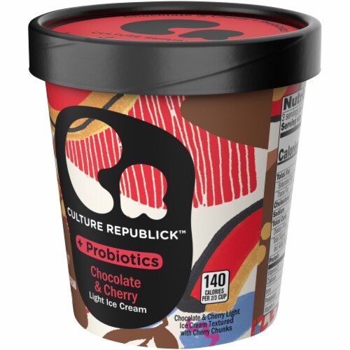 Culture Republick Chocolate & Cherry Light Ice Cream and Probiotics Perspective: right
