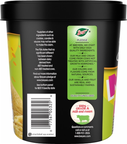 Breyers Mango Light Ice Cream Tub Perspective: right