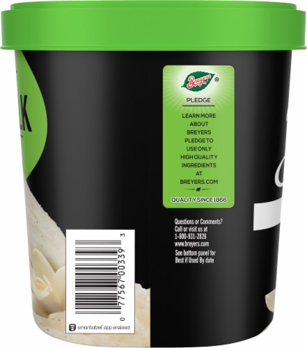 Breyers Vanilla Non-Dairy Ice Cream Made with Oat Milk Perspective: right