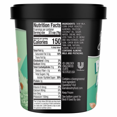 Breyers® Ice Cream Pistachio Almond Perspective: right