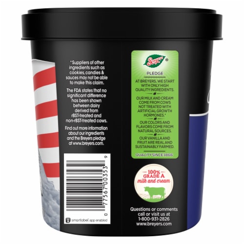 Breyers® Star Spangled Scoops Ice Cream Tub Perspective: right