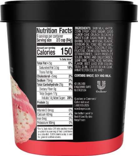 Breyers® Good Humor® Strawberry Shortcake Ice Cream Tub Perspective: right