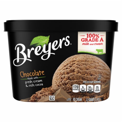 Breyers Chocolate Ice Cream Tub Perspective: right