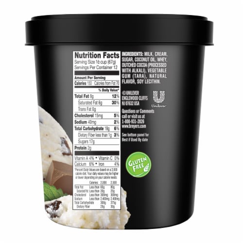 Breyers® Mint Chocolate Chip Ice Cream Perspective: right
