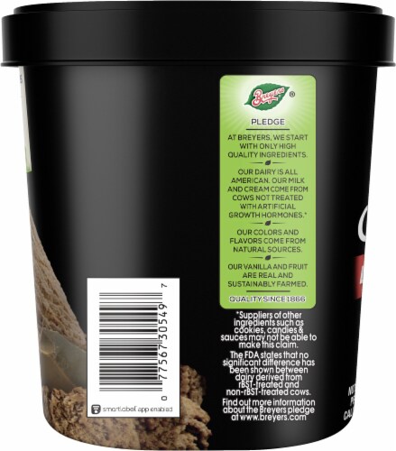 Breyers Chocolate Lactose Free Light Ice Cream Tub Perspective: right