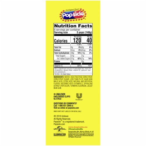 Popsicle® Despicable Me Minions™ Ice Pops Perspective: right