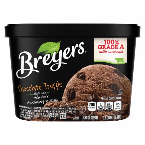 Breyers Original Chocolate Truffle Light Ice Cream Perspective: right