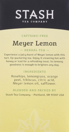 Stash Meyer Lemon Caffeine-Free Herbal Tea Bags Perspective: right