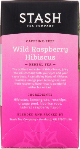Stash Wild Raspberry Hibiscus Herbal Tea Perspective: right