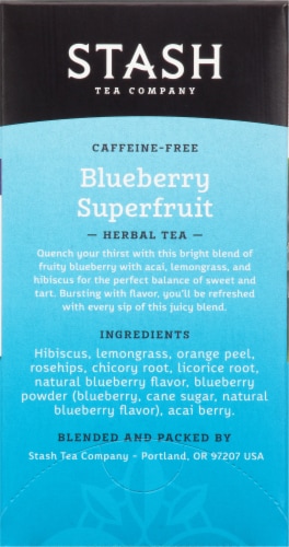 Stash Blueberry Superfruit Herbal Tea Bags Perspective: right