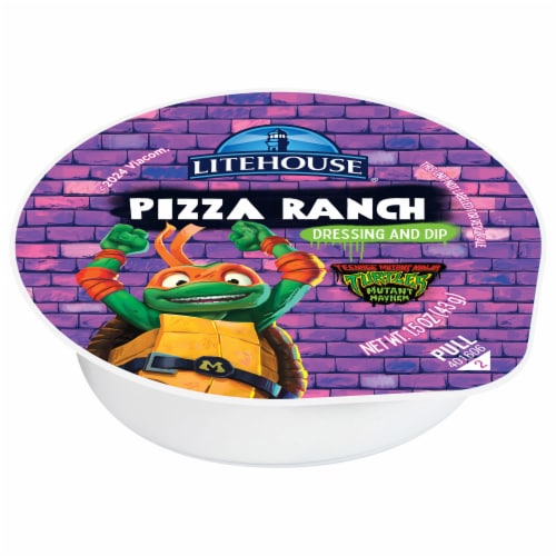 Litehouse Teenage Mutant Ninja Turtles Pizza Ranch Dressing and Dip 6 ct / 1.5 oz Cups Perspective: right