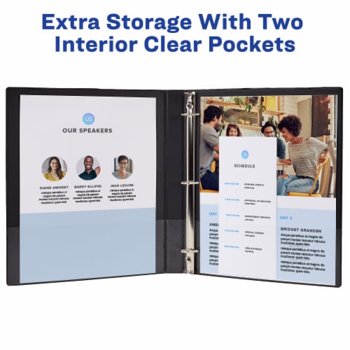 Avery® Durable Clear Cover Binders Perspective: right