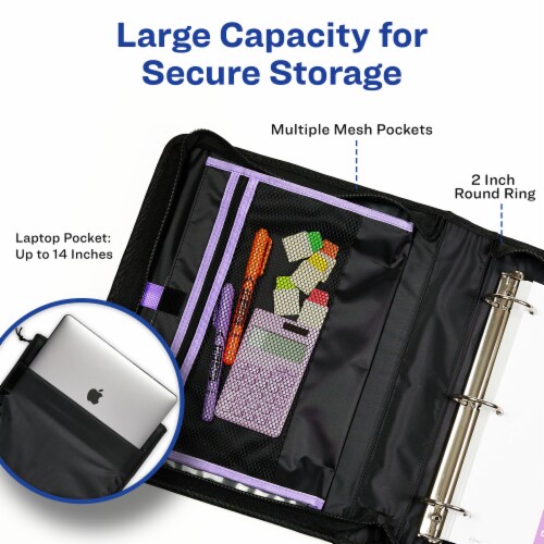 Avery Messenger Nylon Zipper Binder Perspective: right