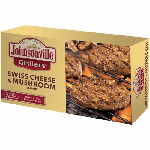 Johnsonville® Grillers™ Swiss Cheese & Mushroom Flavored Patties Perspective: right