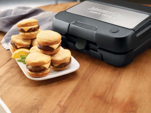 Johnsonville® Sizzling Sausage Grill - Black/Silver Perspective: right