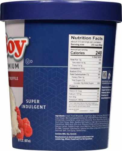 Fatboy® White Raspberry Truffle Ice Cream Tub Perspective: right