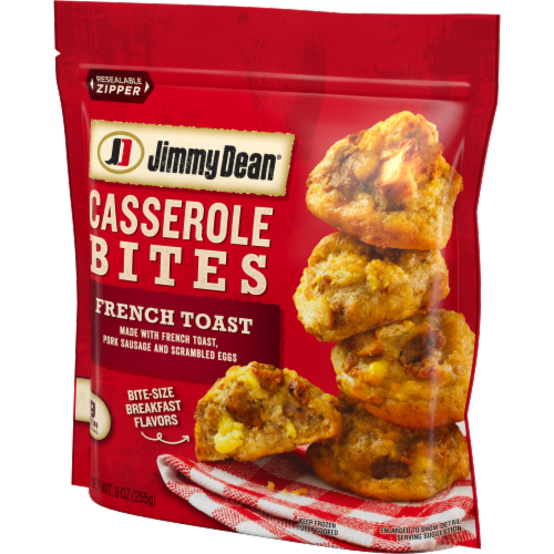 Jimmy Dean® French Toast Sausage & Egg Casserole Bites Frozen Breakfast Perspective: right