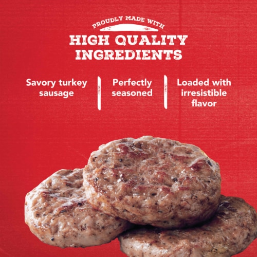 Jimmy Dean® Fully Cooked Breakfast Turkey Sausage Patties Perspective: right
