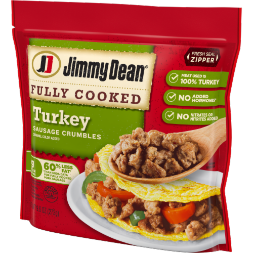 Jimmy Dean® Fully Cooked Breakfast Turkey Sausage Crumbles Perspective: right
