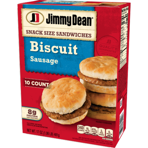 Jimmy Dean® Snack Size Sausage Biscuit Frozen Breakfast Sandwiches Perspective: right