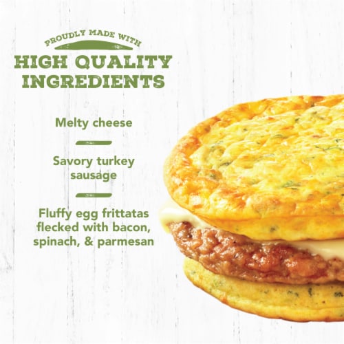 Jimmy Dean Delights® Bacon Spinach & Onion with Turkey Sausage Frozen Breakfast Egg'wich Perspective: right