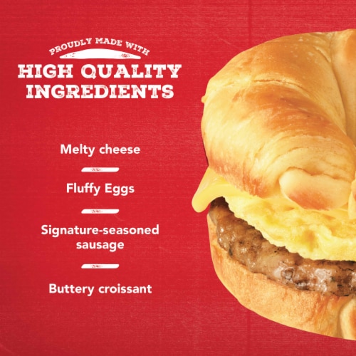 Jimmy Dean® Sausage Egg & Cheese Croissant Frozen Breakfast Sandwiches Perspective: right