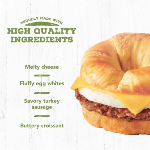 Jimmy Dean Delights® Turkey Sausage Egg White & Cheese Croissant Frozen Breakfast Sandwiches Perspective: right