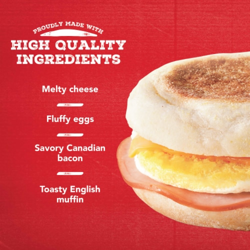 Jimmy Dean® Canadian Bacon Whole Egg & Cheese English Muffin Sandwiches Perspective: right
