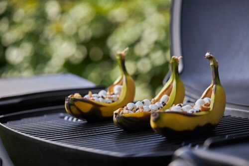 Weber Q 1000 Titanium Portable Gas Grill Perspective: right