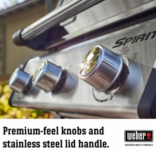Weber Spirit S-315 Stainless Steel 3 Burner 32,000 BTUs Liquid Propane Gas Grill Perspective: right
