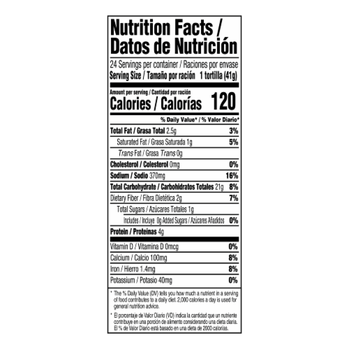 Calidad Soft Taco Size Flour Tortillas Perspective: right