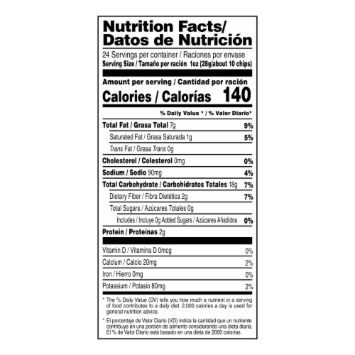 Calidad® Jumbo Size Round Tortilla Chips Perspective: right