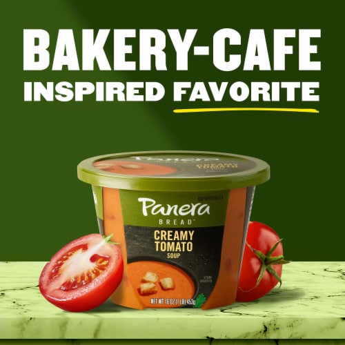 Panera Bread Ready-to-Heat Gluten Free Creamy Tomato Soup Cup Perspective: right