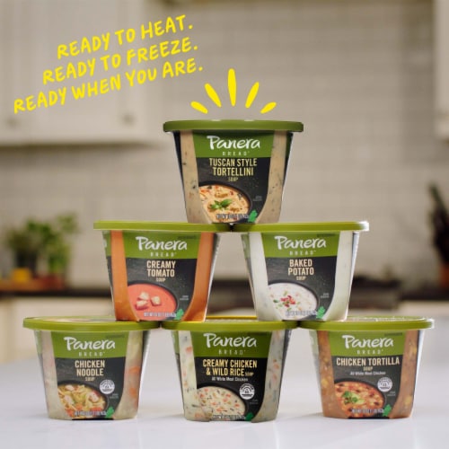 Panera Bread Ready-to-Heat Tuscan Style Tortellini Soup Cup Perspective: right