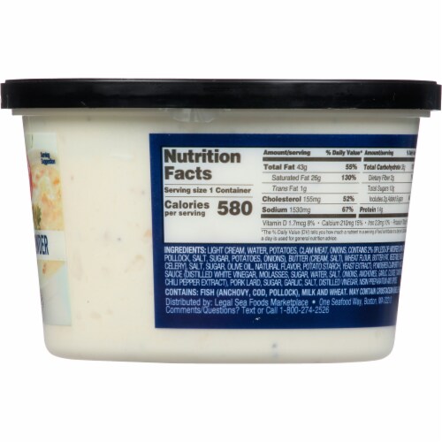 Legal Sea Foods Gluten Free New England Clam Chowder Perspective: right