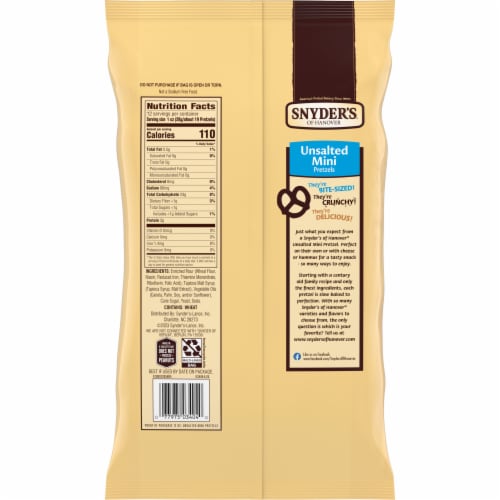 Snyder's® of Hanover Unsalted Mini Pretzels Perspective: right