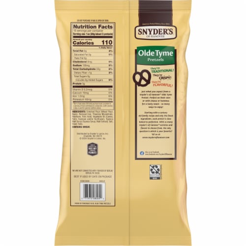 Snyder’s of Hanover® Pretzels, Olde Tyme Pretzels, 16 Oz