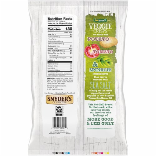 Eatsmart Snacks Veggie Crisps With Sea Salt Perspective: right