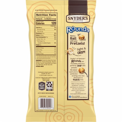 Snyder's of Hanover Sea Salt Rounds Mini Pretzel Balls Perspective: right