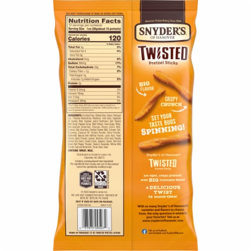 Snyder’s® Of Hanover Nacho Cheese Twisted Pretzel Sticks